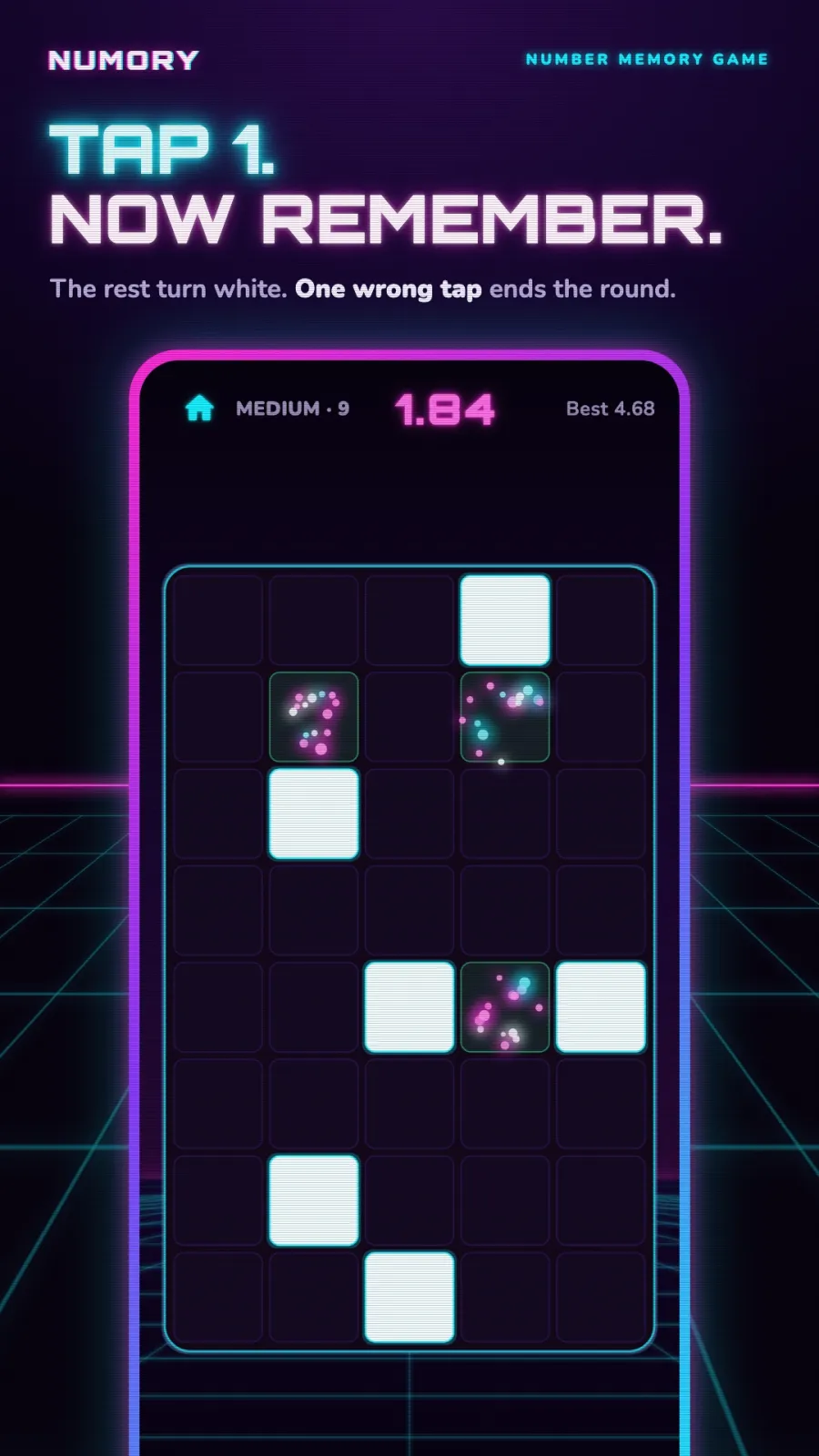 Tapping the numbers in order
