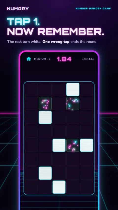 Tapping the numbers in order
