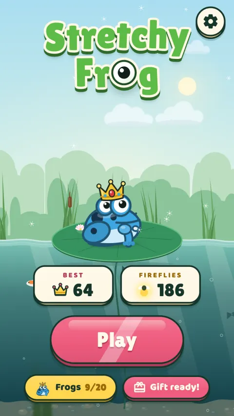 The Stretchy Frog home screen